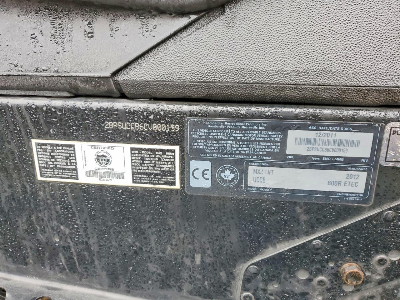 2012 Skidoo MX Z TNT 8