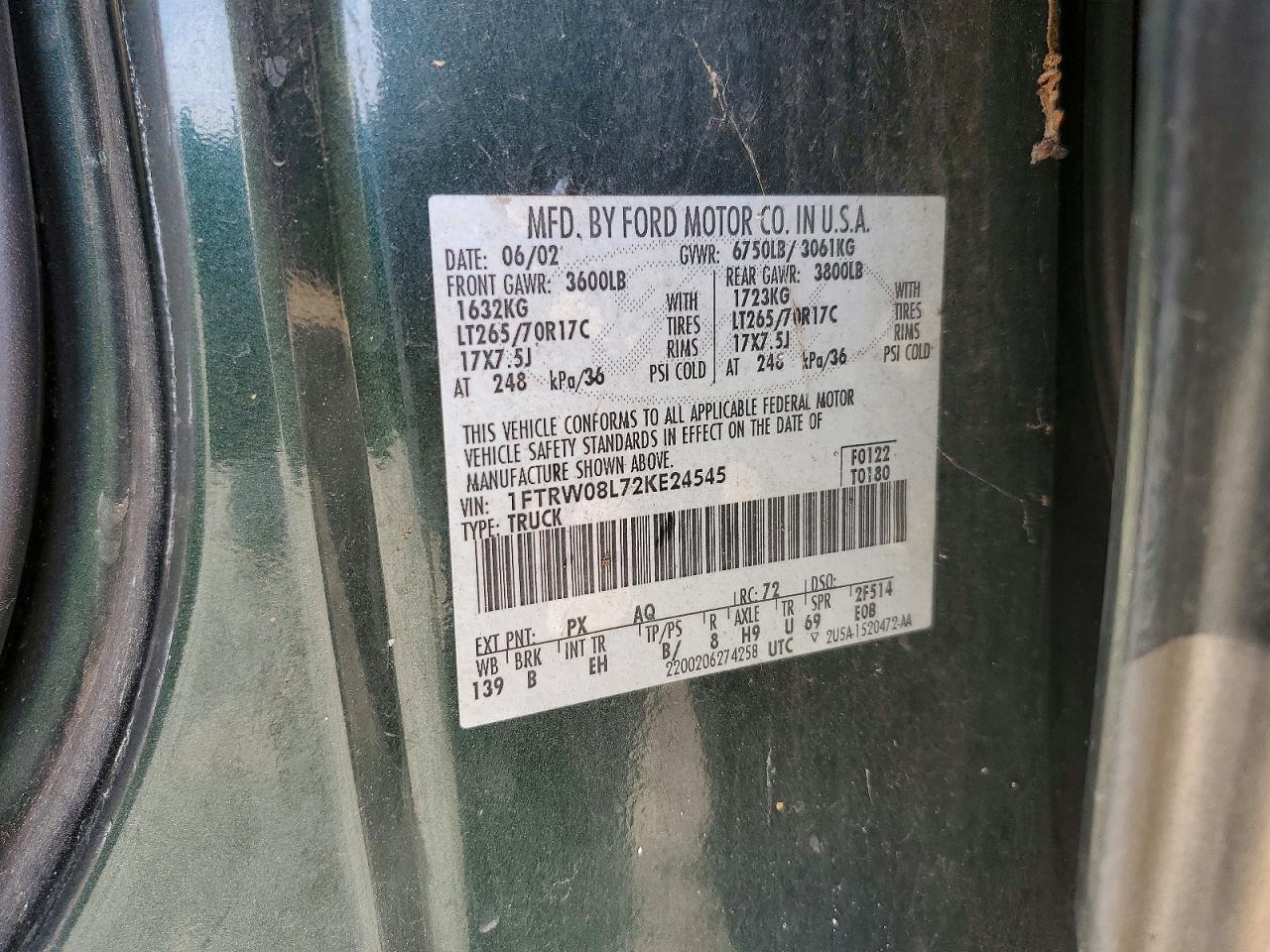 2002 Ford F150 Supercrew