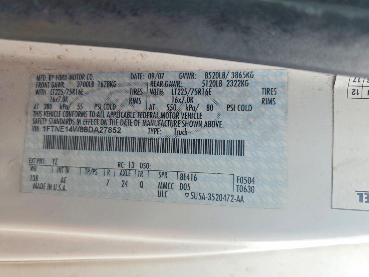 2008 Ford Econoline E150 van
