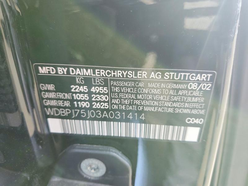 2003 Mercedes-Benz Cl 500