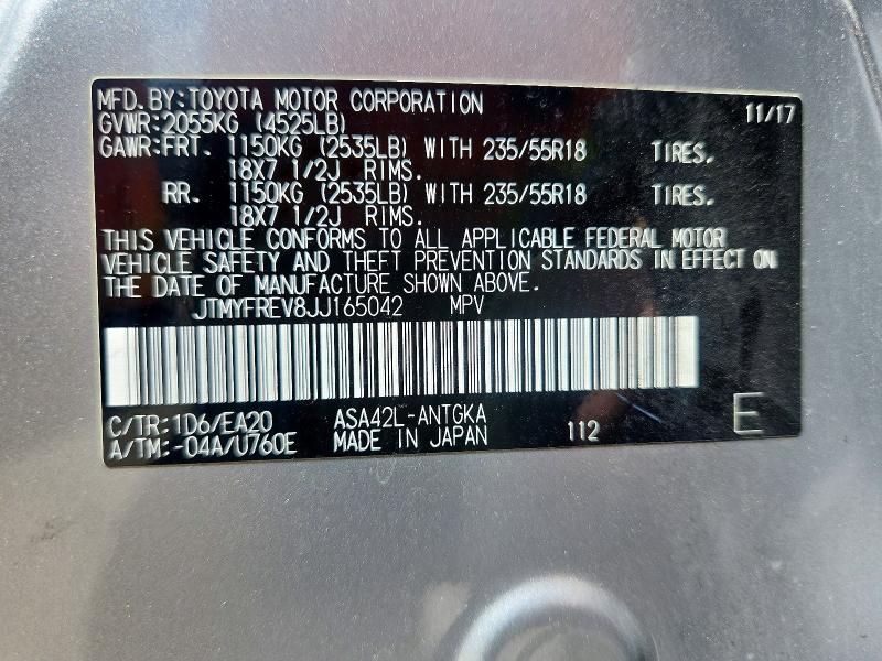 2018 Toyota Rav4 Limited