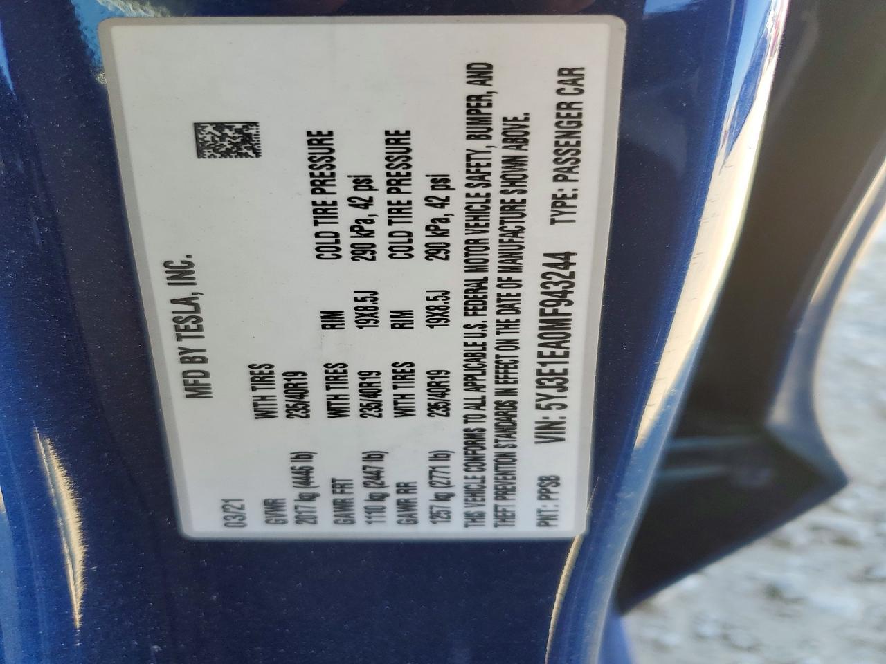2021 Tesla Model 3