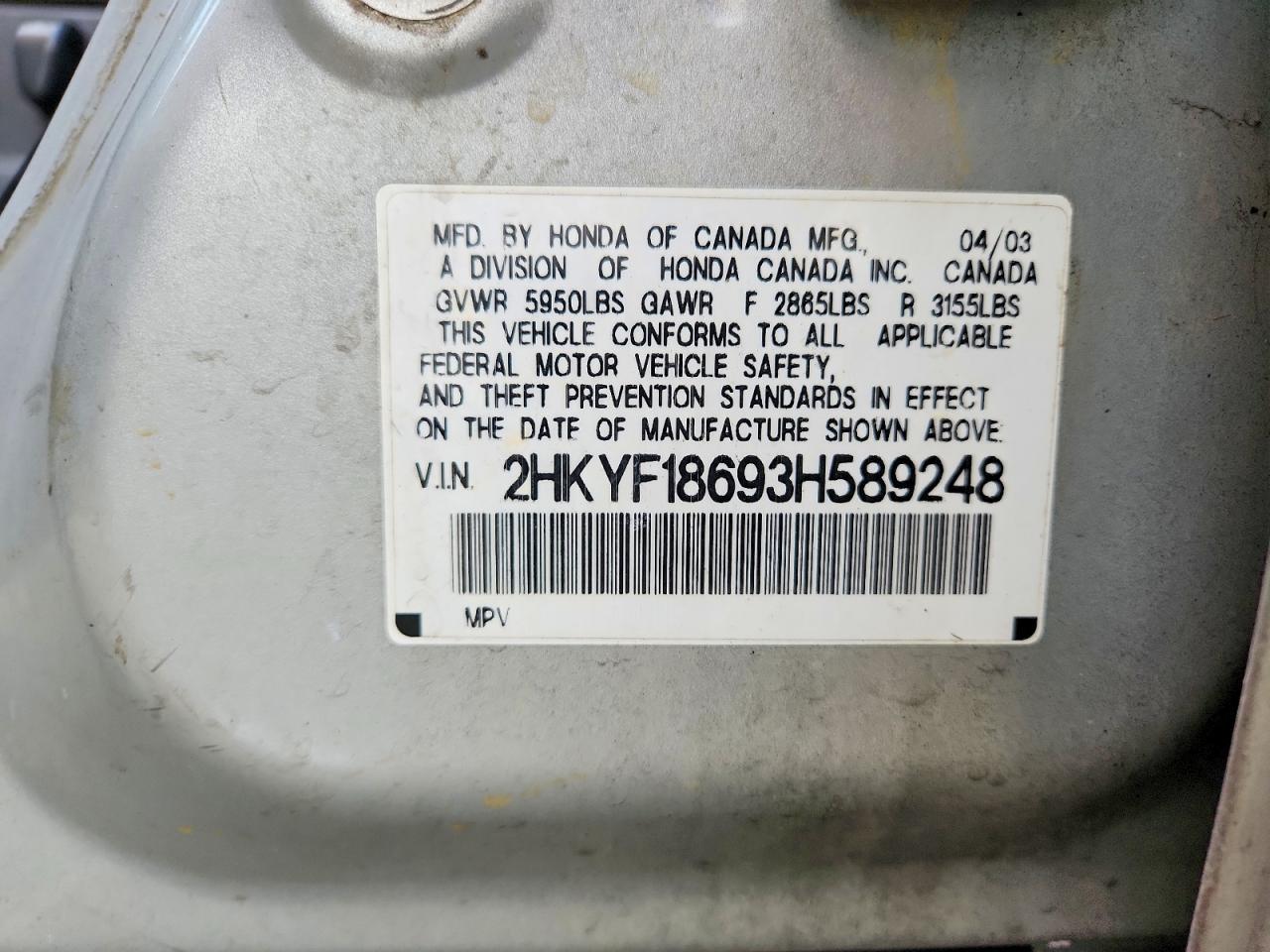 2003 Honda Pilot exl