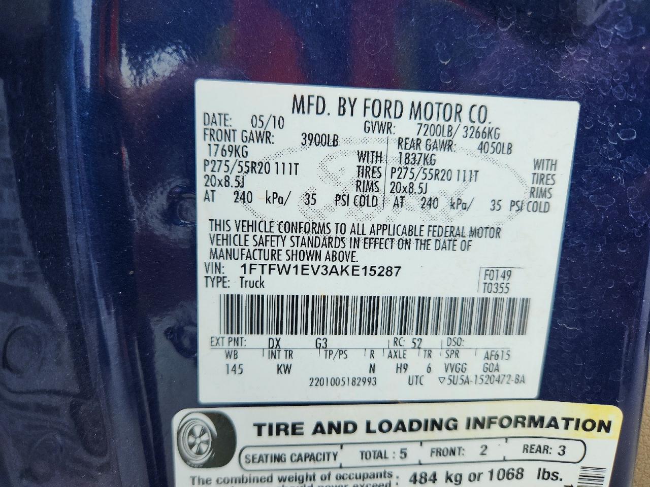 2010 Ford F150 Supercrew