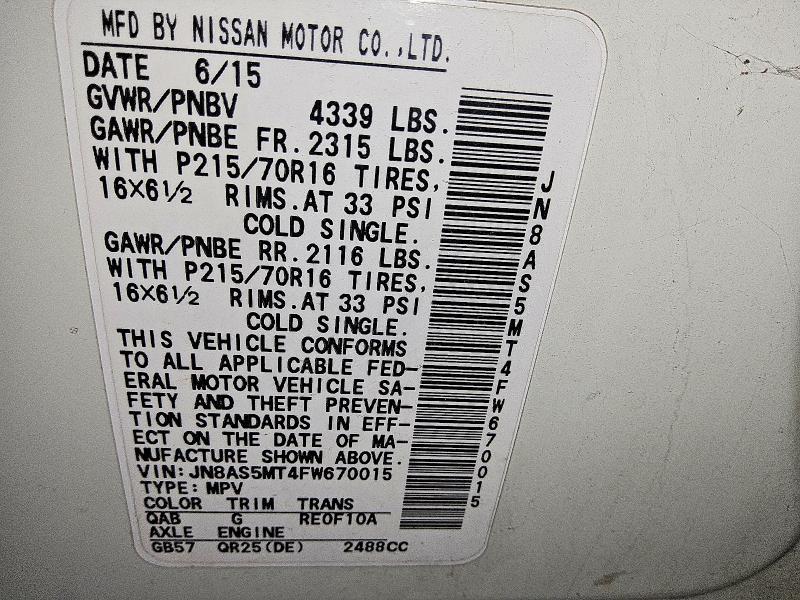 2015 Nissan Rogue Select s