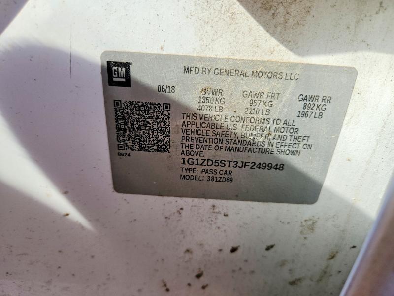 2018 Chev Malibu lt