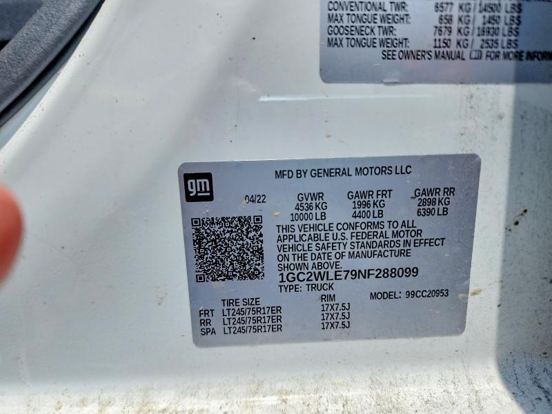 2022 Chev Rolet Silverado HD Utility / Service Truck