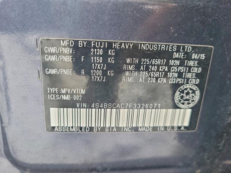 2015 Subaru Outback 2.5i