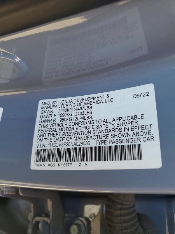 2022 Honda Accord Hybrid Sport