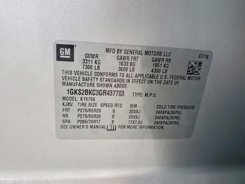 2016 GMC Yukon slt
