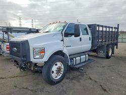 Salvage trucks for sale at Woodhaven, MI auction: 2017 Ford F650 Super Duty Flatbed Truck