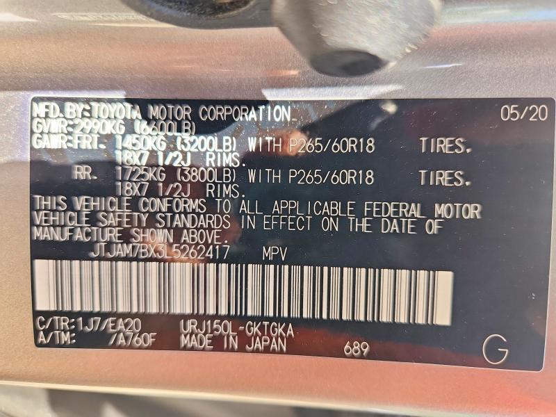 2020 Lexus Gx 460 Base