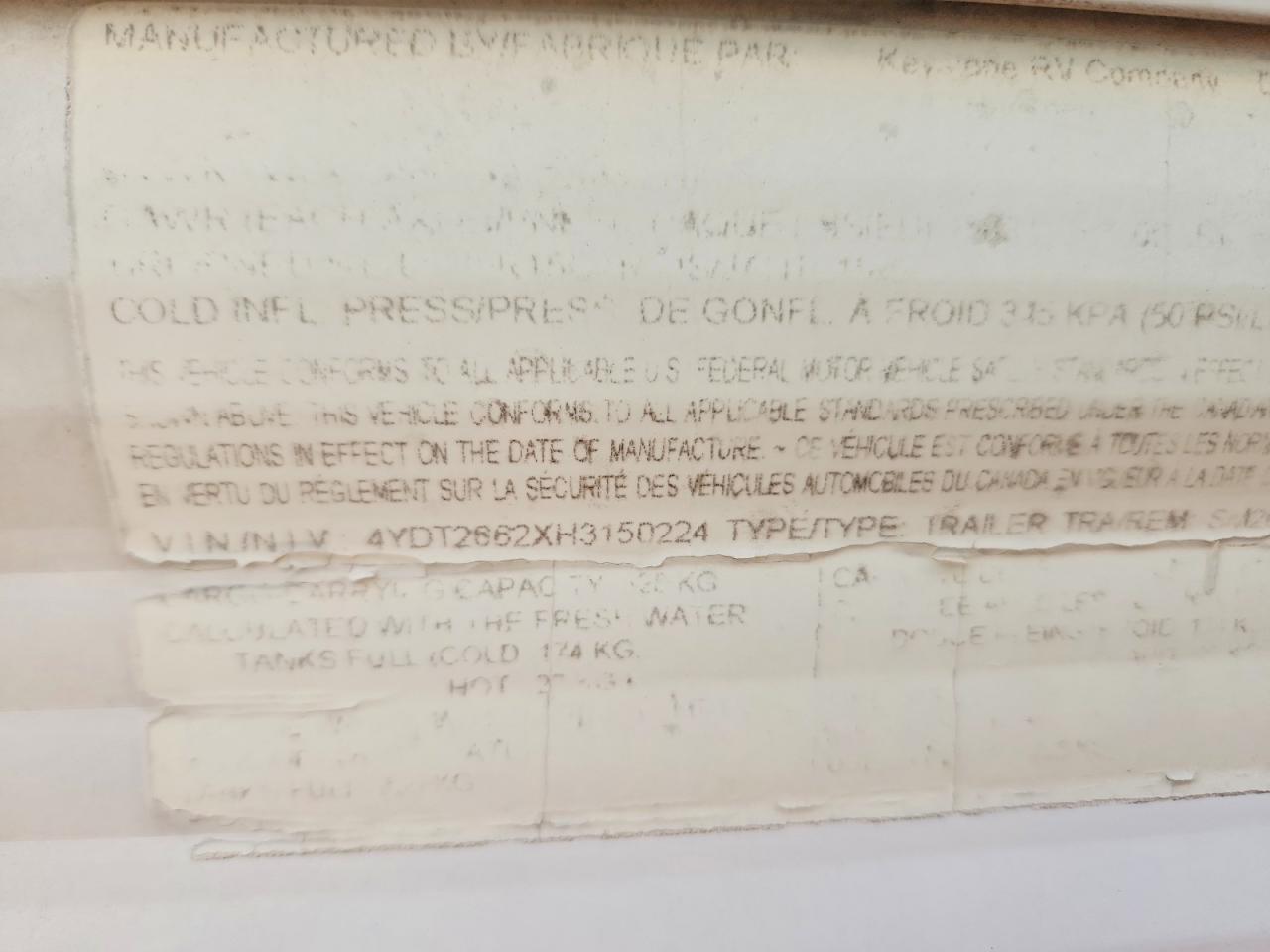 2017 Keystone Summerland 2660RL