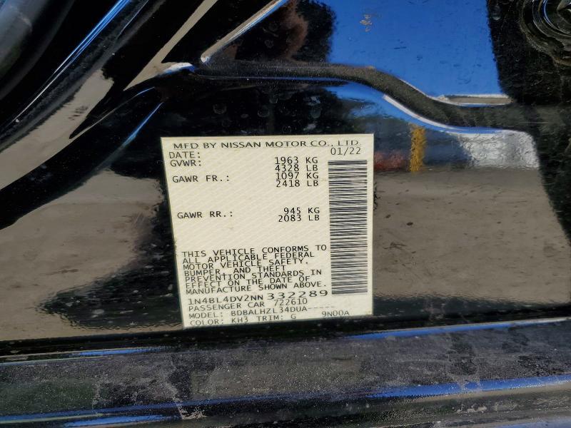 2022 Nissan Altima 2.5 sv