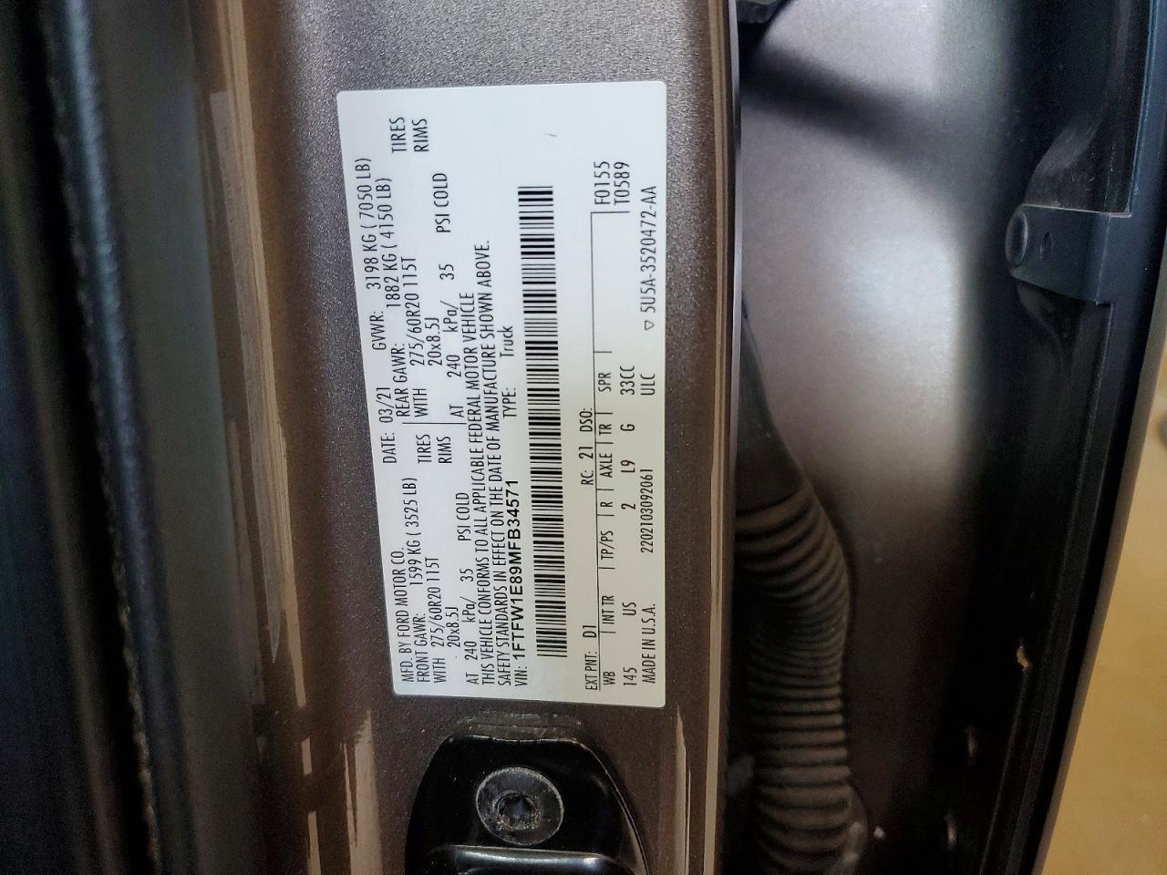 2021 Ford F150 Supercrew