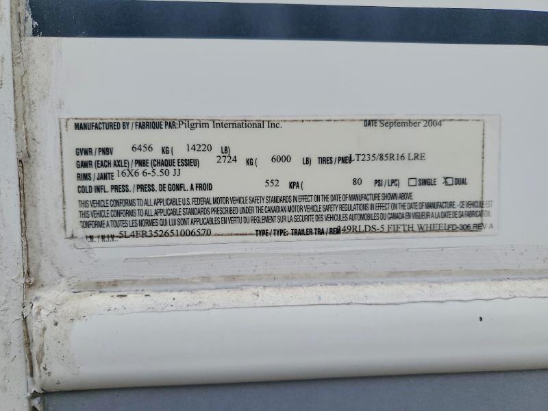 2005 Pilgrim Open Range Camper