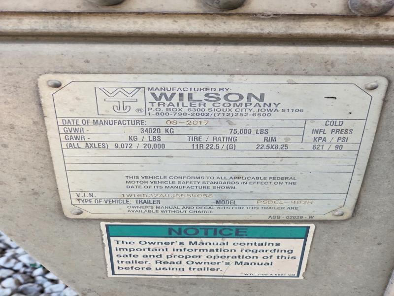 2018 Wilson Psdcl-402H Livestock Trailer