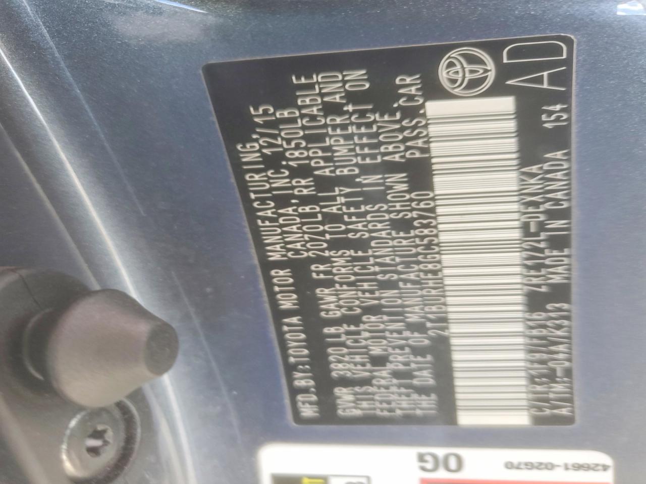2016 Toyota Corolla le
