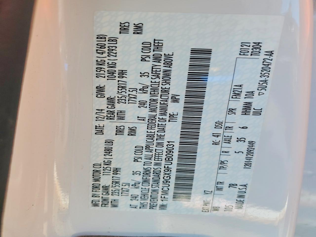 2015 Ford Escape se