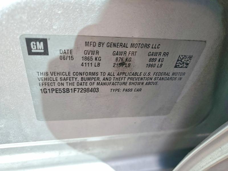2015 Chevrolet Cruze lt