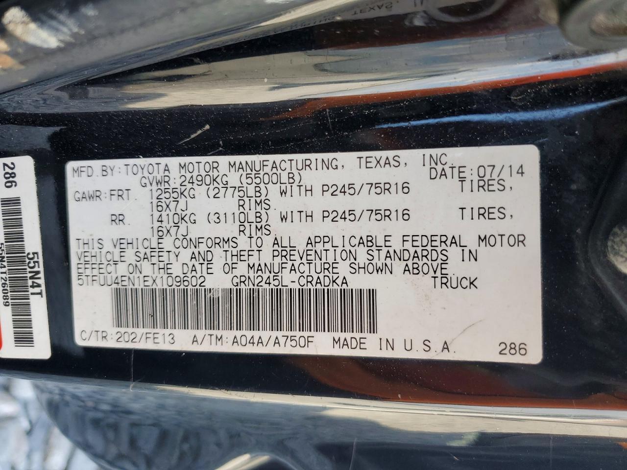2014 Toyota Tacoma V6