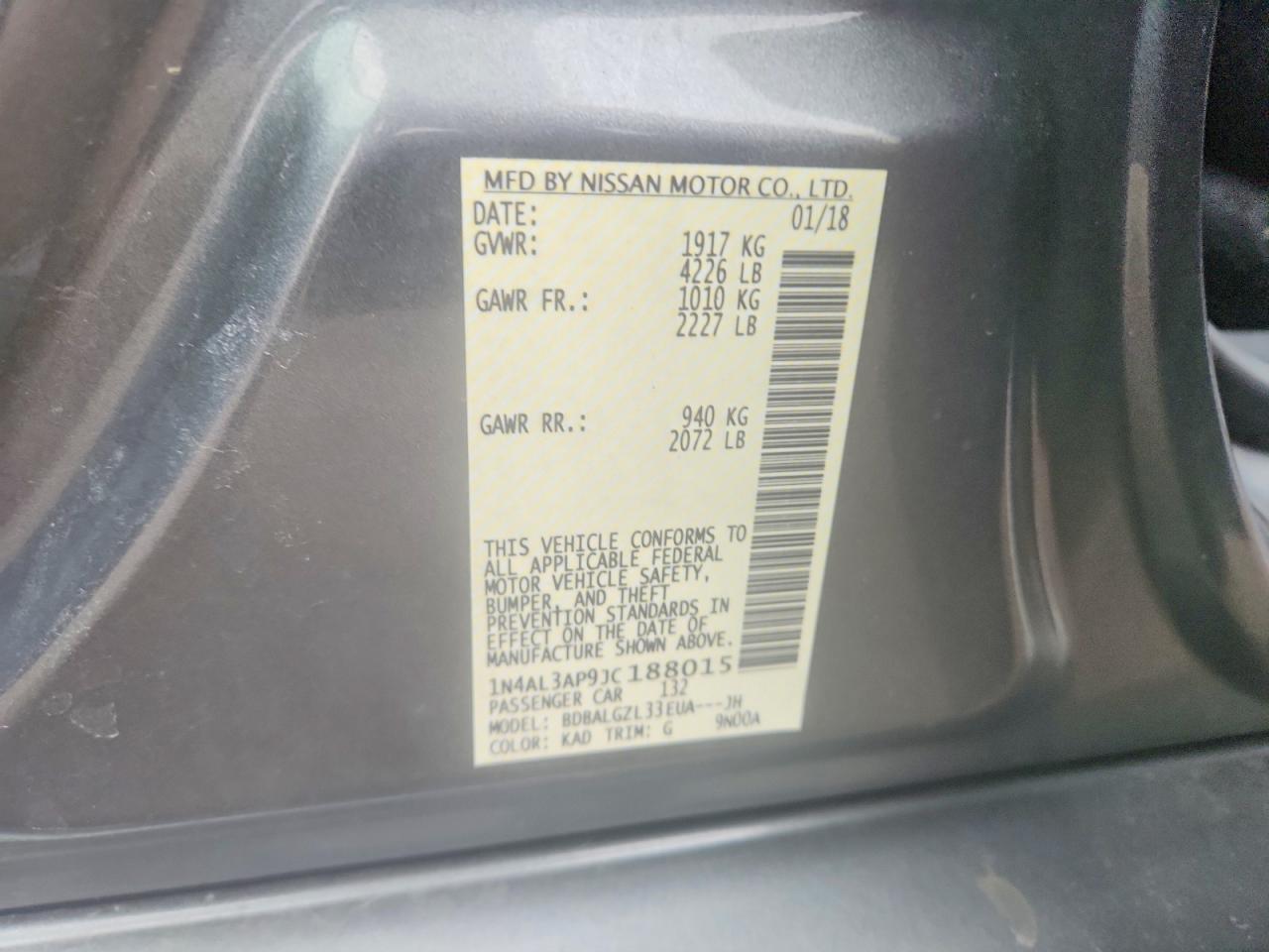 2018 Nissan Altima 2.5 s