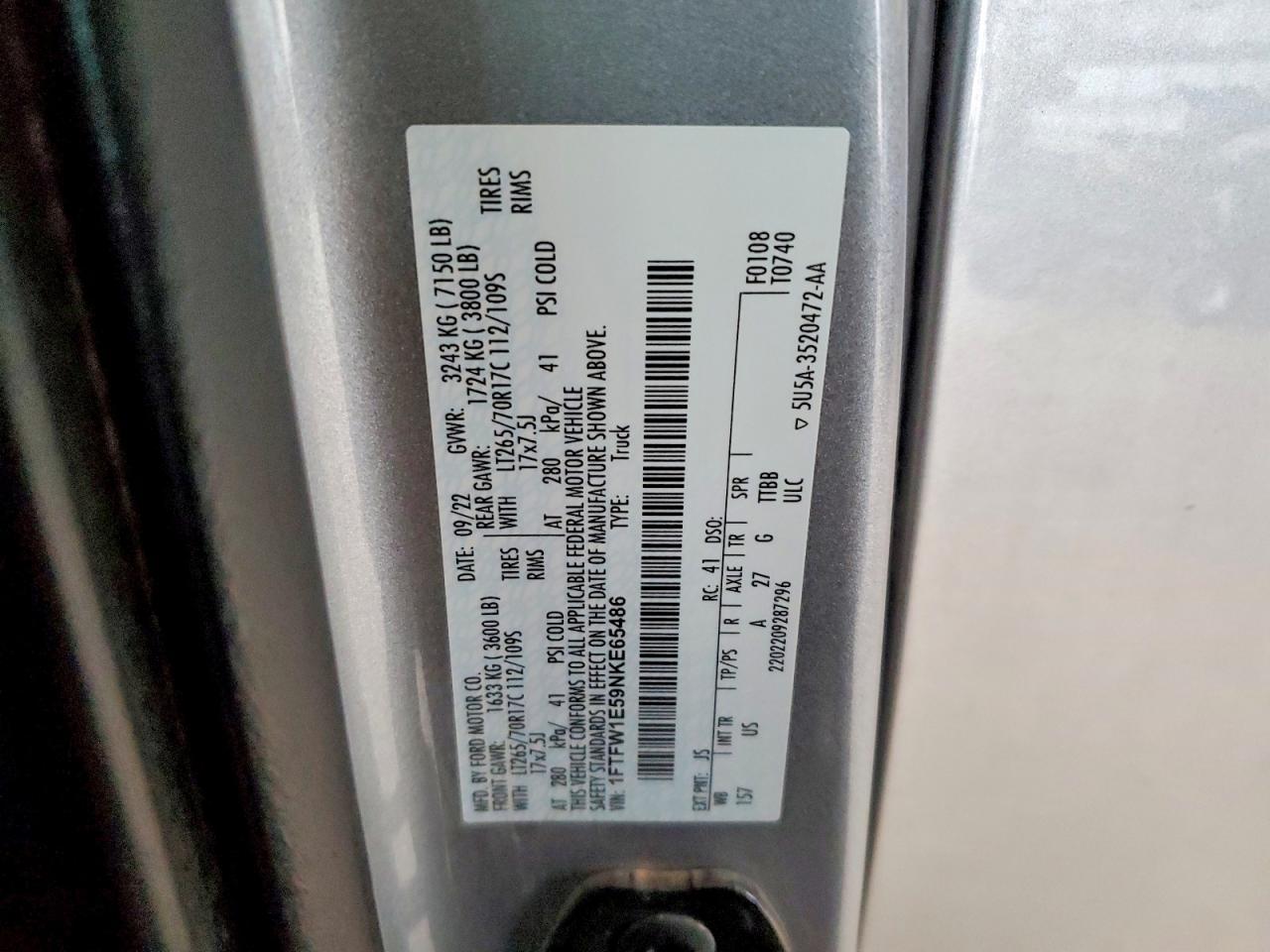 2022 Ford F150 Supercrew