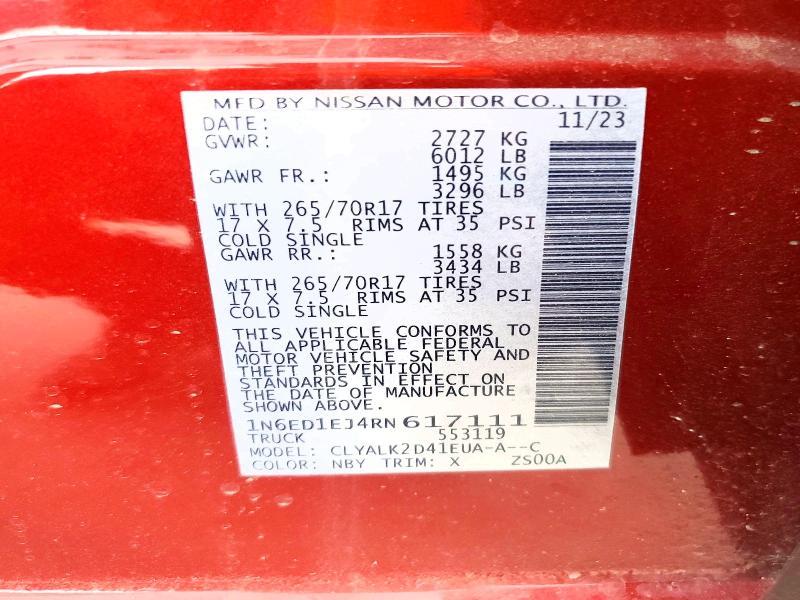 2024 Nissan Frontier Pro-x