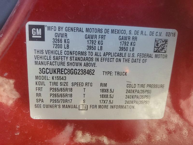 2016 Chevrolet Silverado K1500 LT
