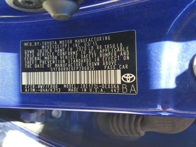 2015 Toyota Corolla s Plus
