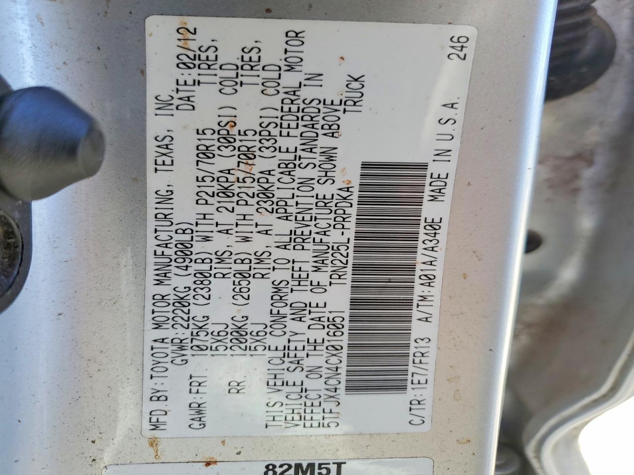 2012 Toyota Tacoma Double Cab