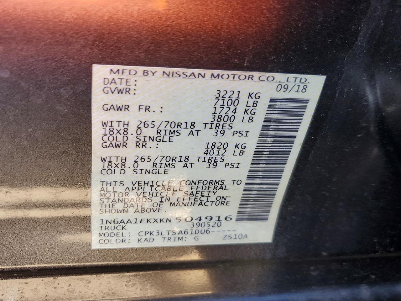 2019 Nissan Titan SV