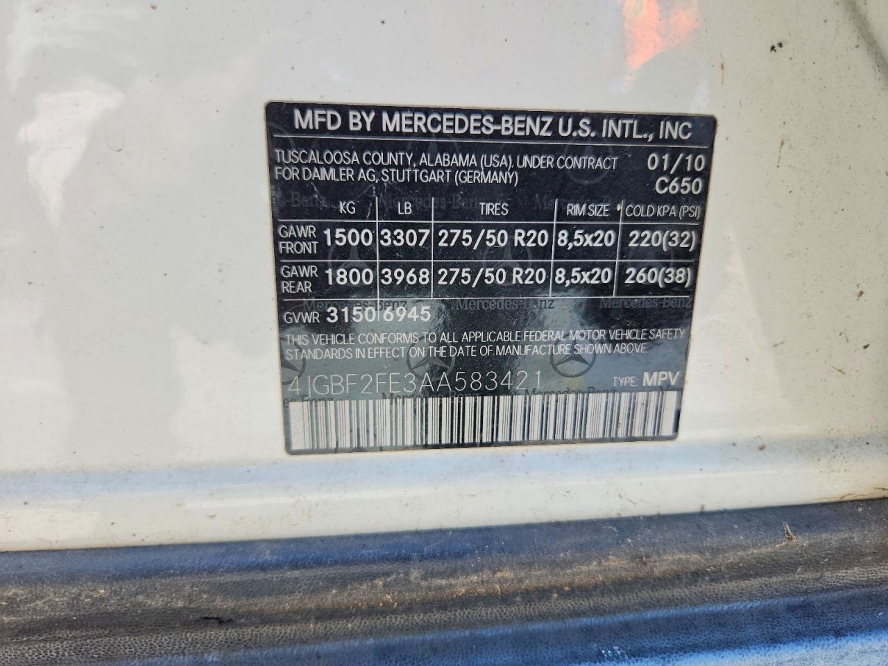 2010 Mercedes-Benz Gl 350 Bluetec