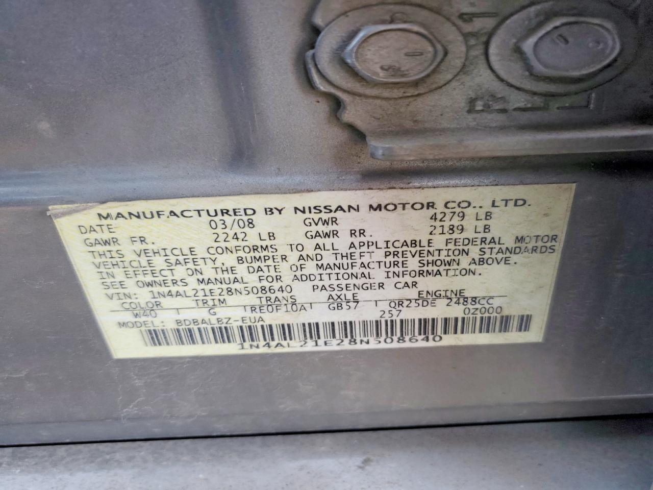 2008 Nissan Altima 2.5