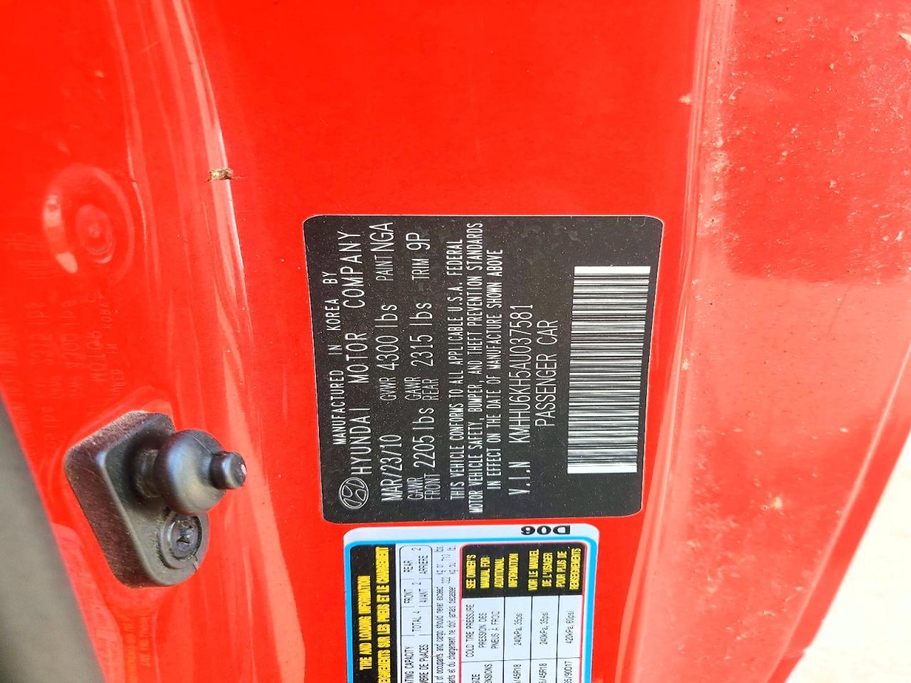 2010 Hyundai Genesis Coupe 3.8l