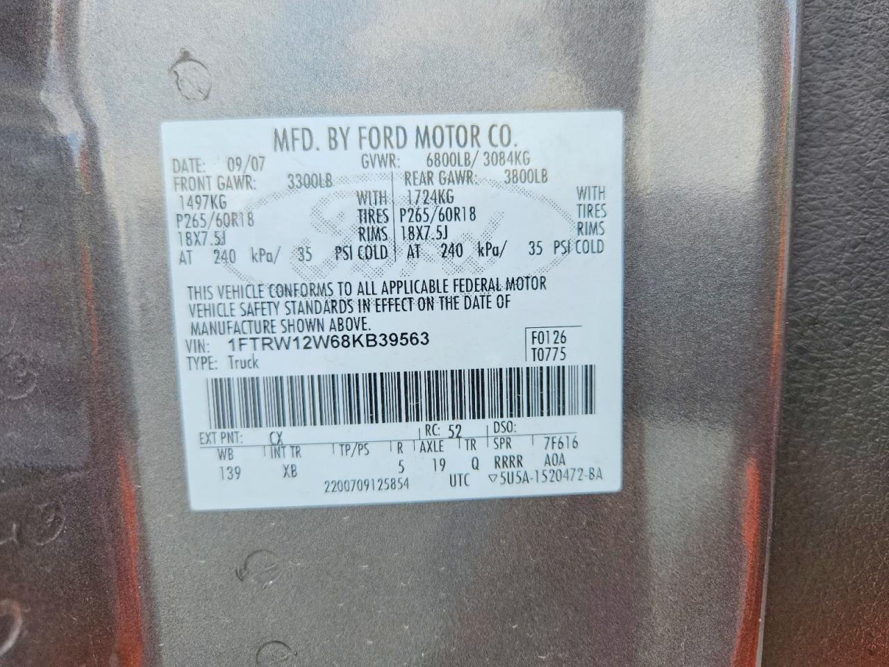 2008 Ford F150 Supercrew