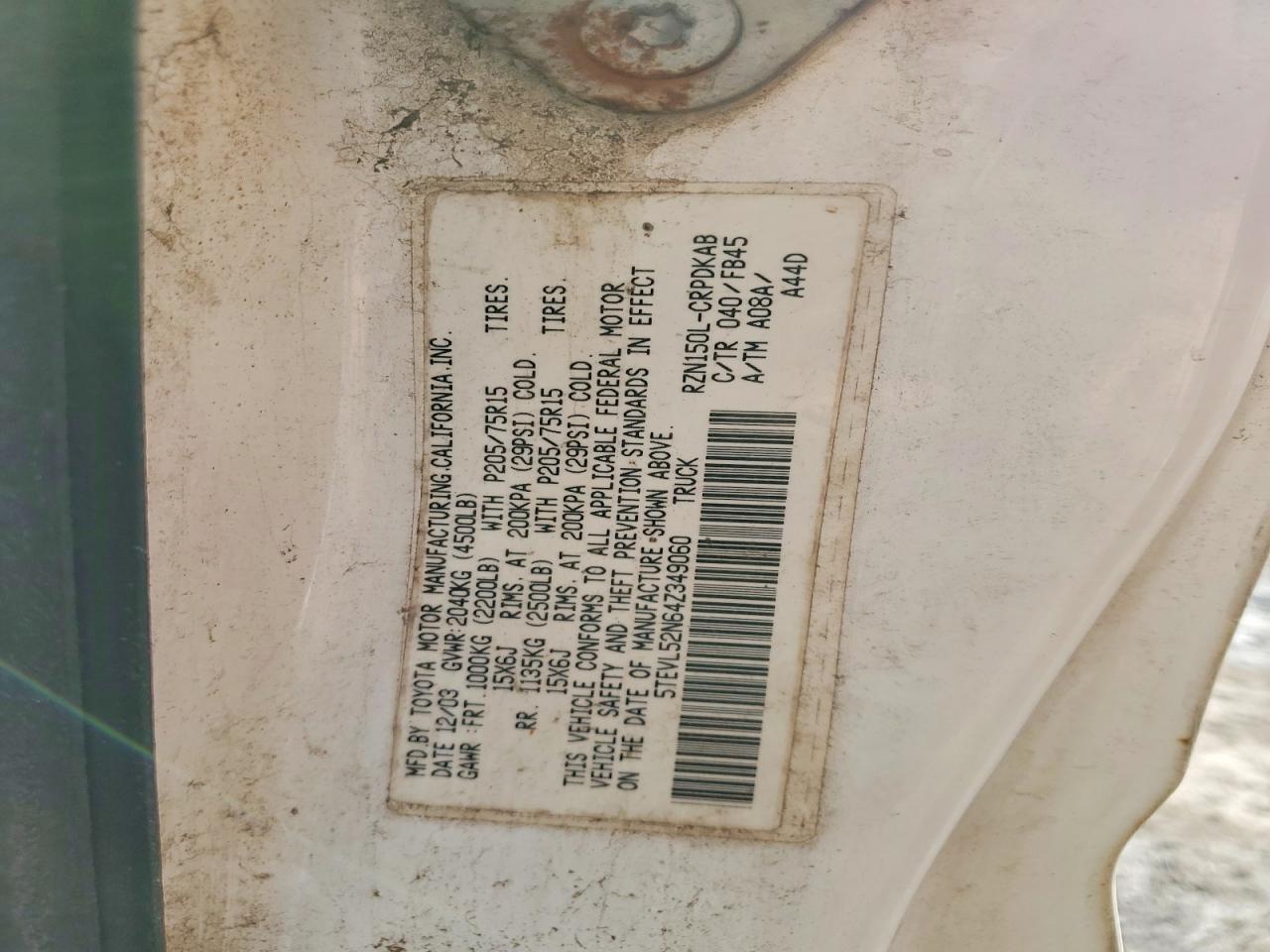 2004 Toyota Tacoma Base