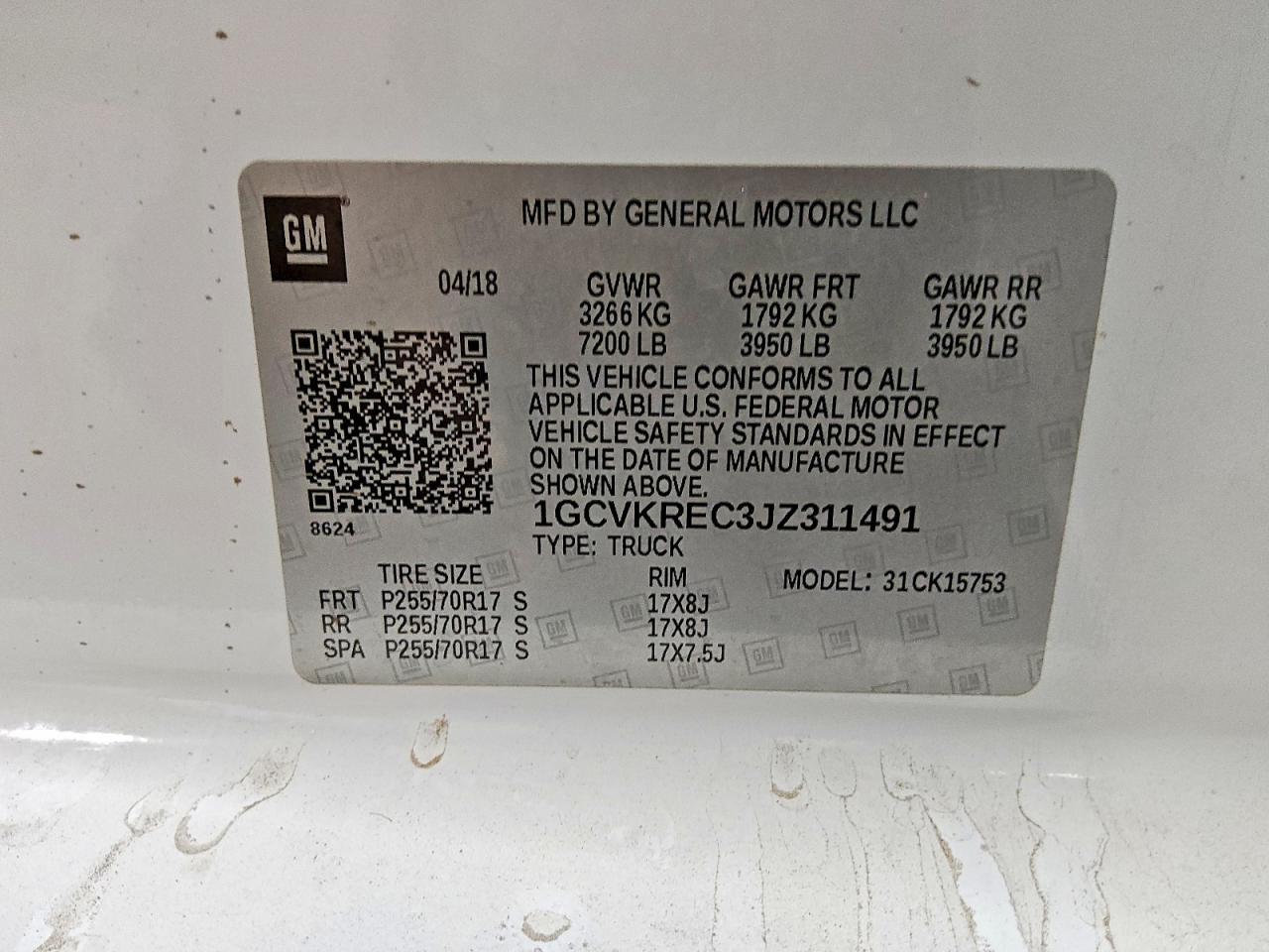 2018 Chevrolet Silverado K1500 LT