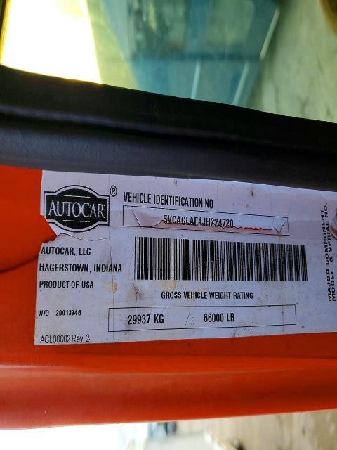 2018 Autocar Llc 2018 Autocar Xpeditor Refuse Truck