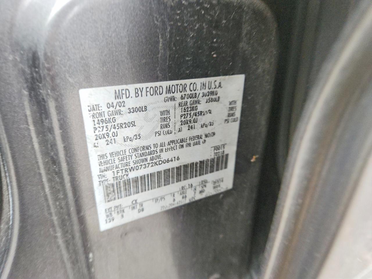 2002 Ford F150 Supercrew Harley Davidson