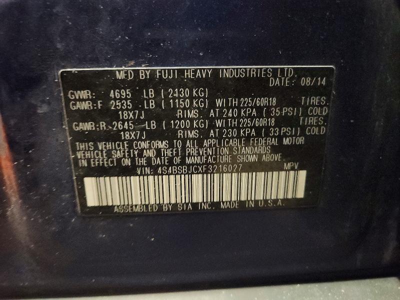 2015 Subaru Outback 2.5i Limited