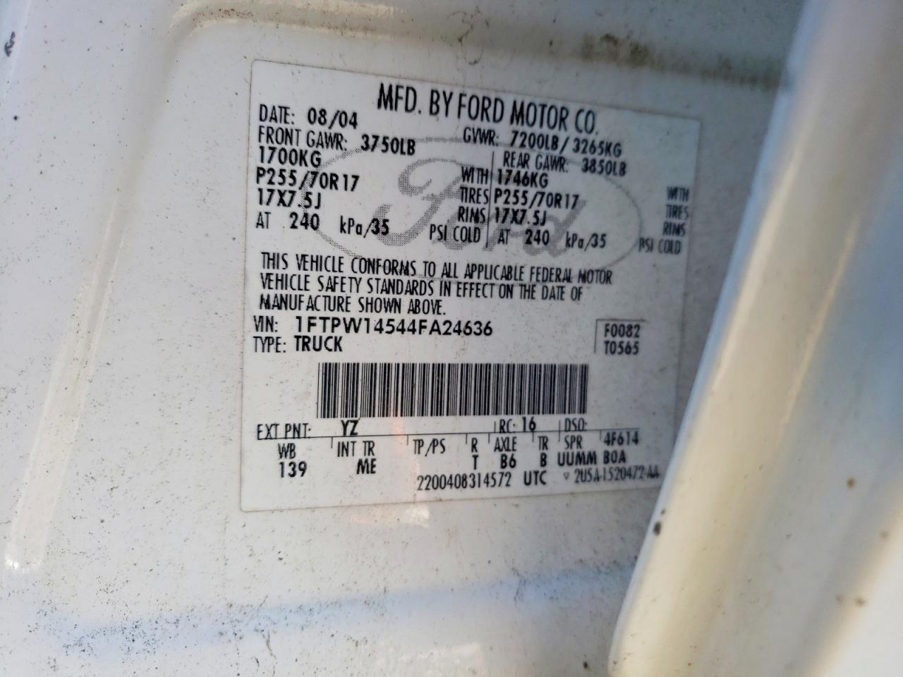 2004 Ford F150 Supercrew