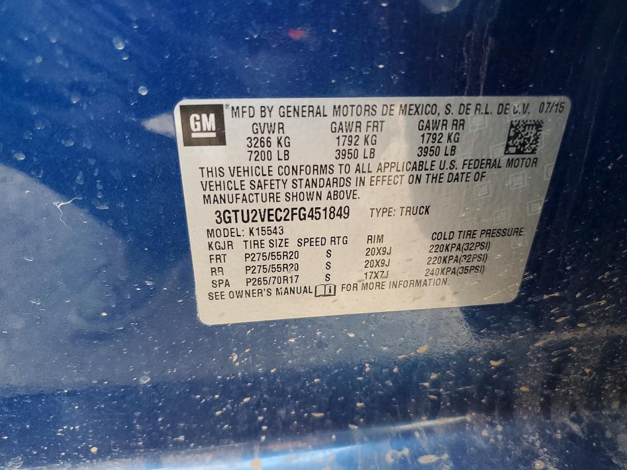 2015 GMC Sierra K1500 SLT
