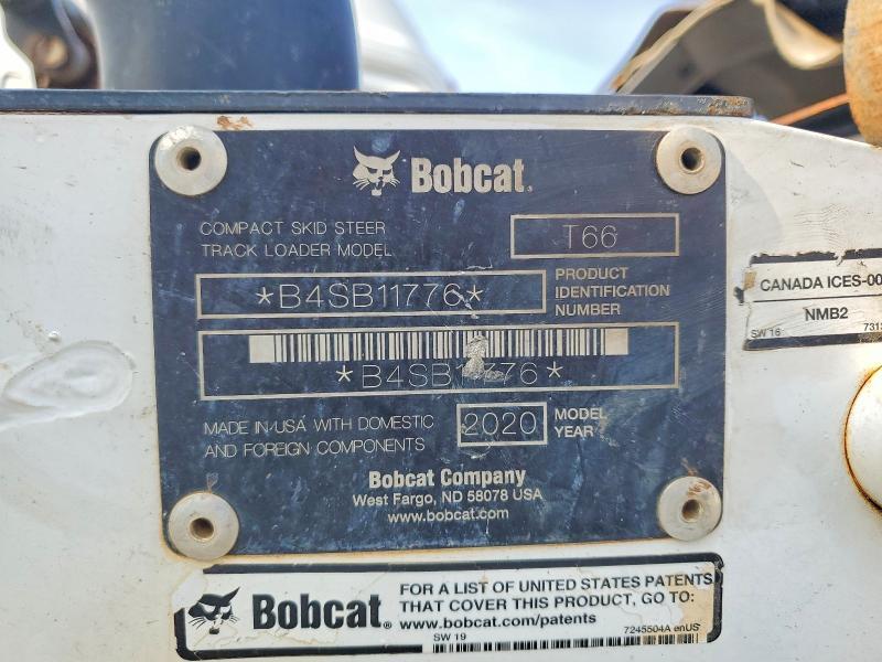 2020 Bobcat T66 Tracked Skid Steer Loader
