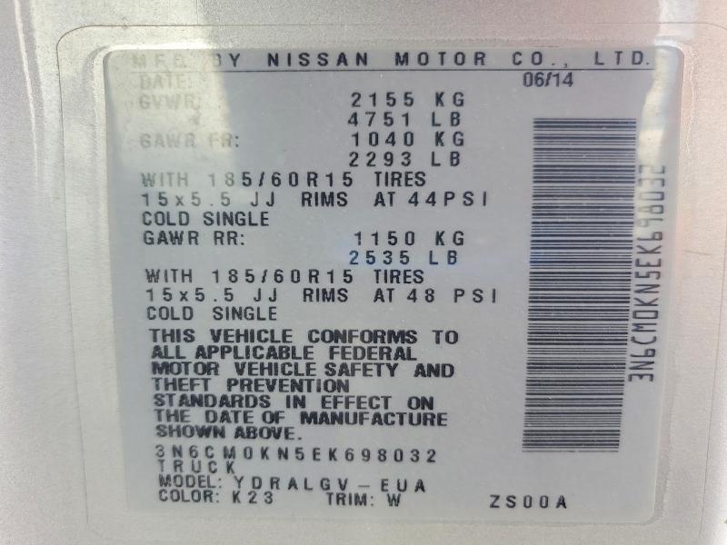 2014 Nissan Nv200 Utility / Service van