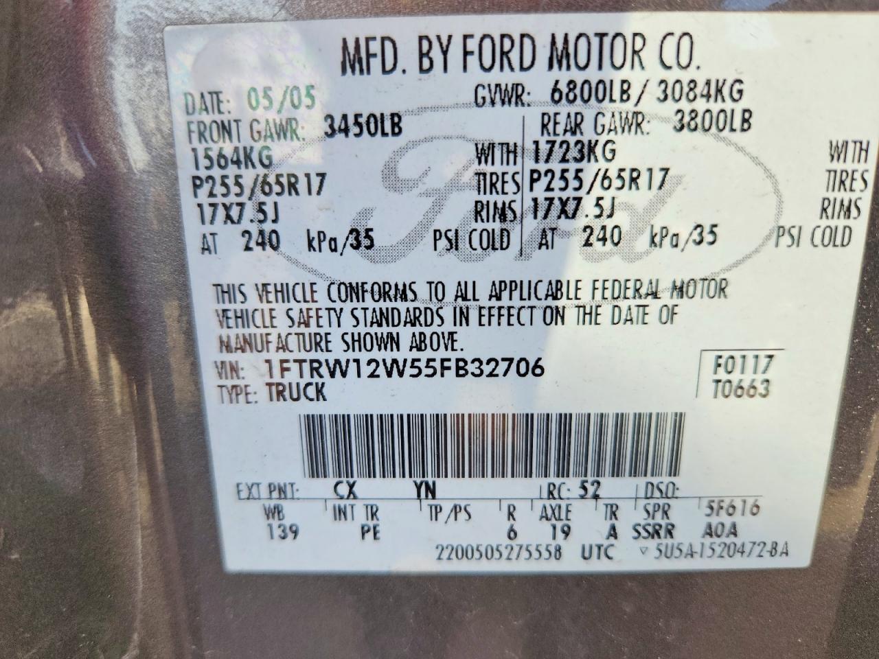 2005 Ford F150 Supercrew