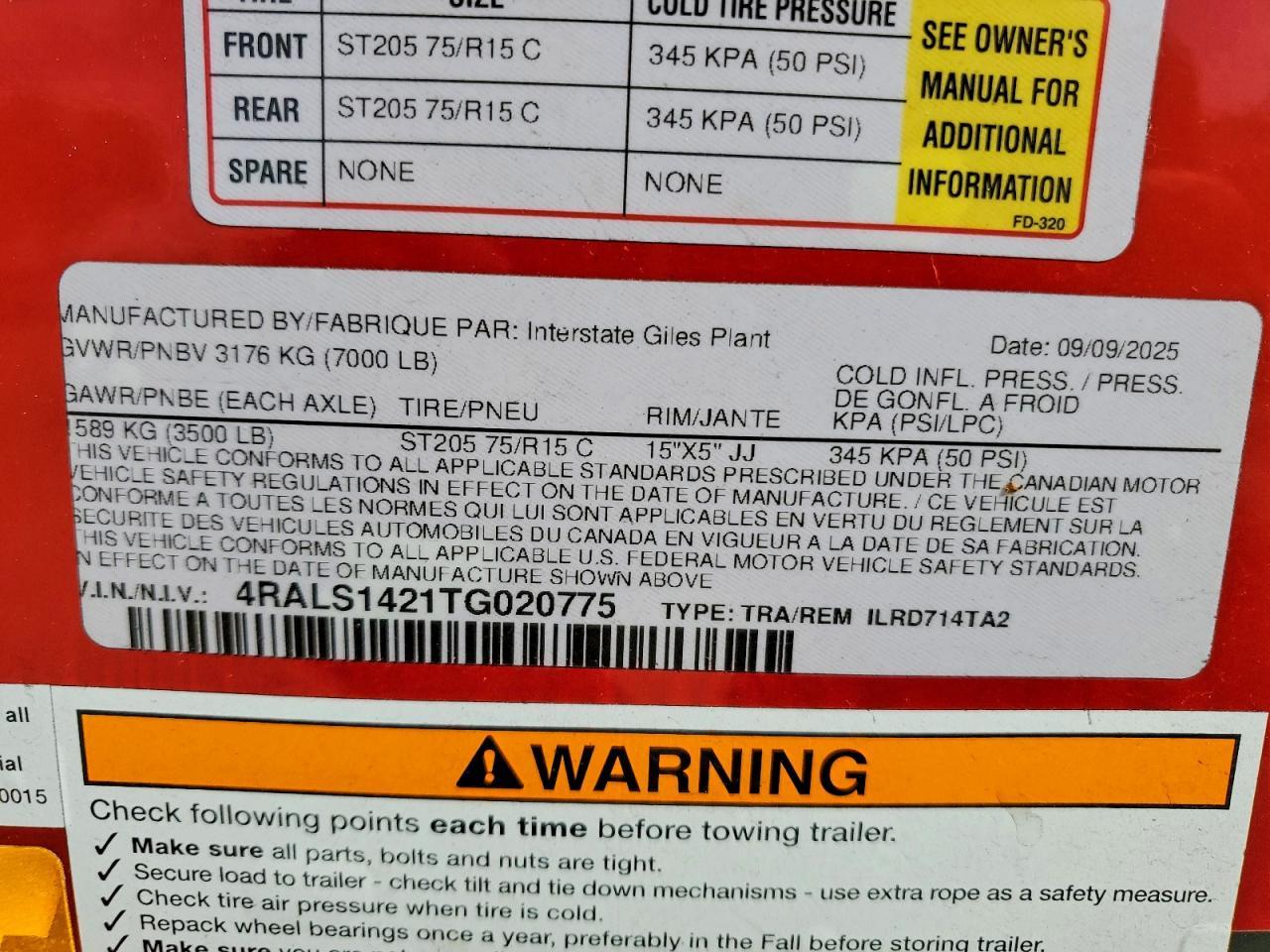 2026 Interstate West Corporati 2026 Interstate ILRD714TA2 Enclosed Cargo Trailer