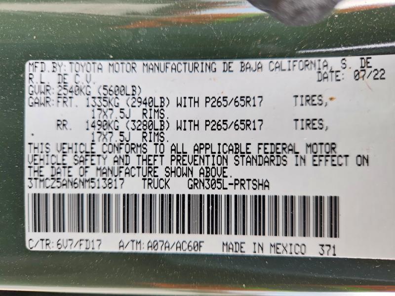 2022 Toyota Tacoma TRD Sport