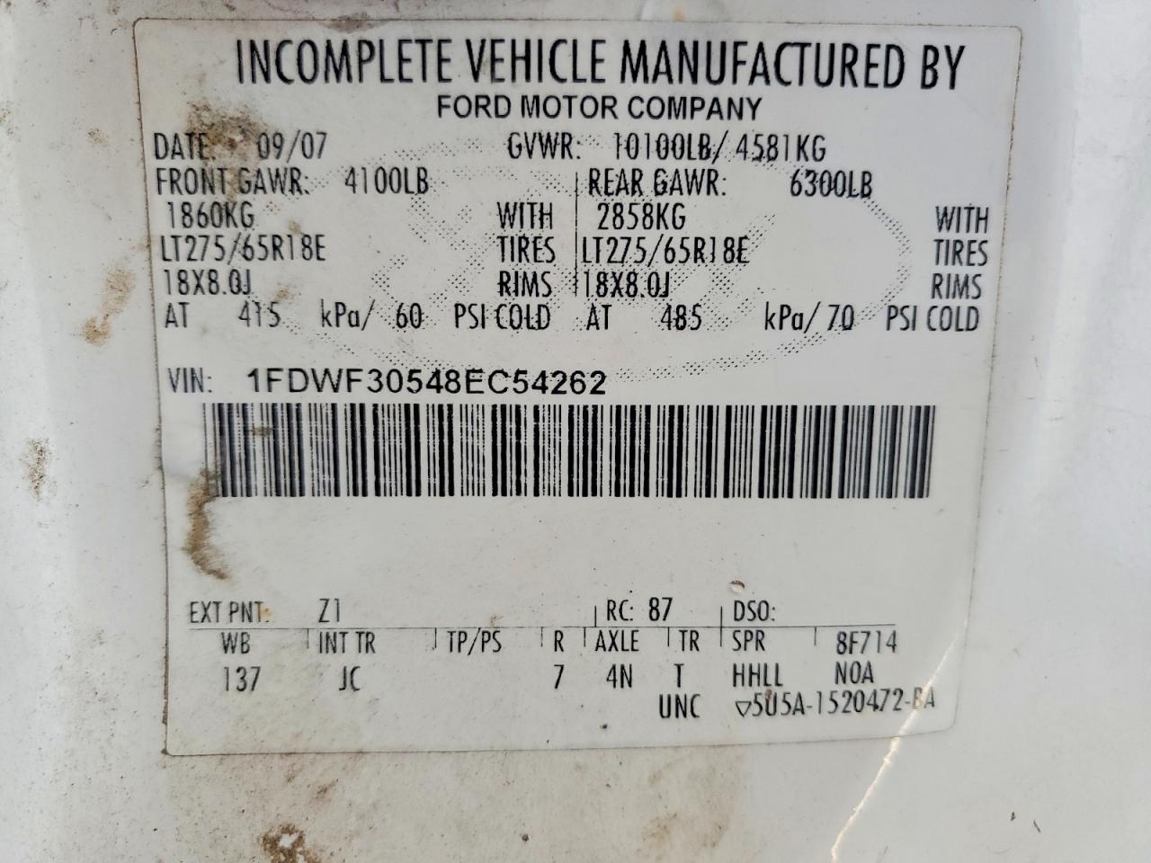 2008 Ford F350 Super Duty Utility / Service Truck