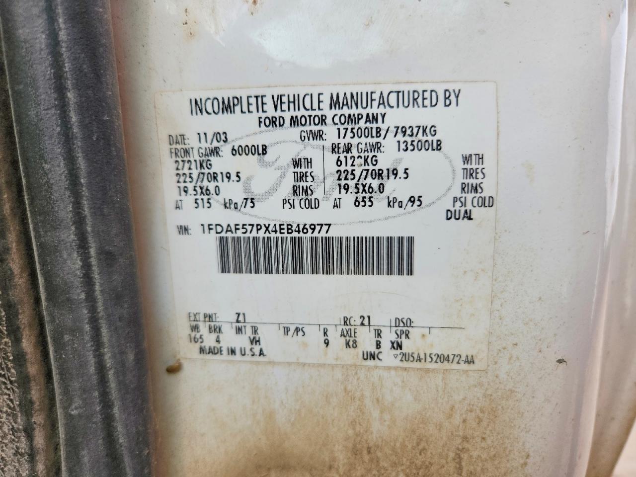 2004 Ford F550 Super Duty